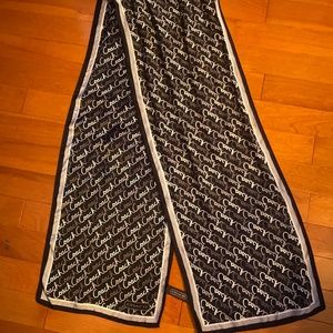 Black and White Coach Scarf